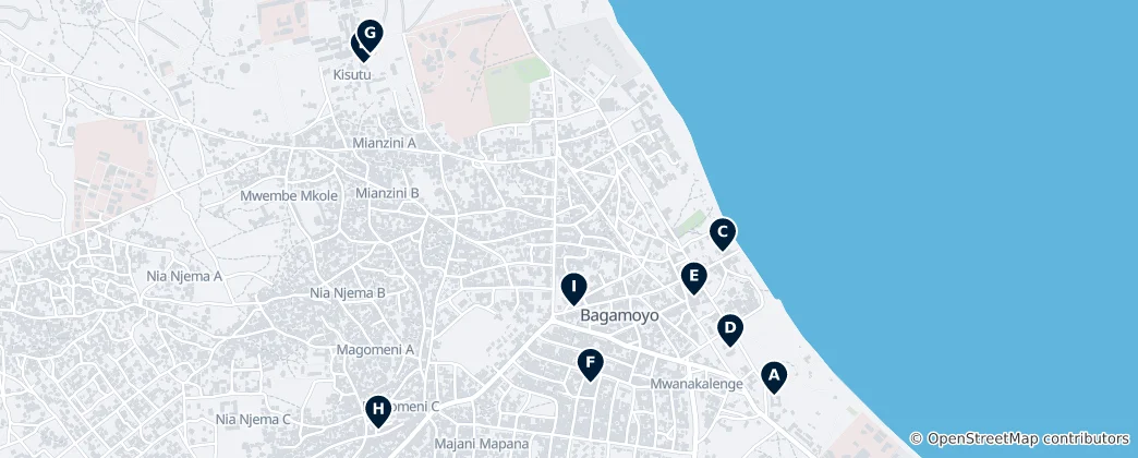 Mappa di Bagamoyo Essentials