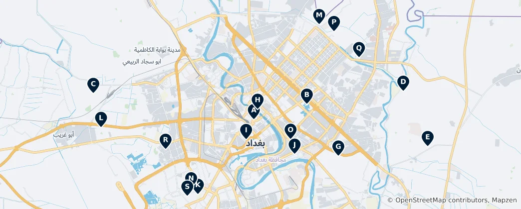 Mappa di Baghdad's Historical Treasures