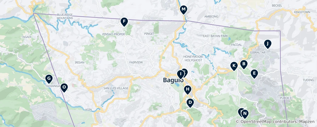 Map of Top Tourist Attractions