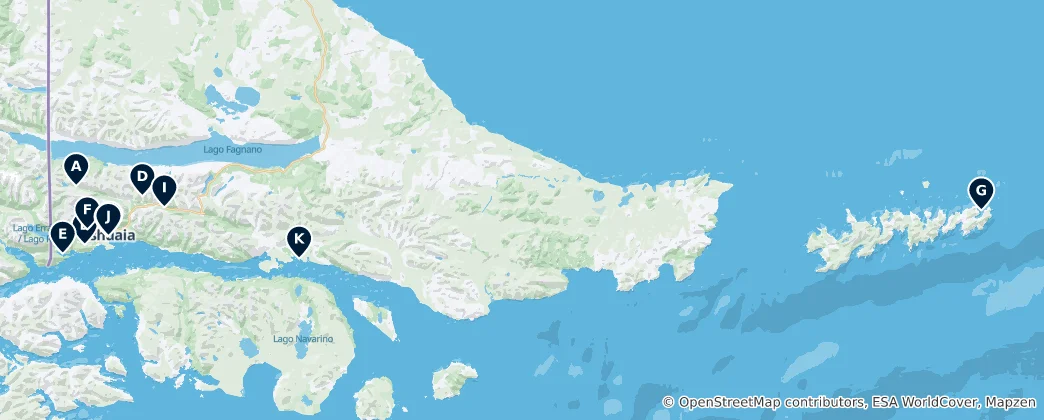 Mappa di Bahía Thetis Essentials