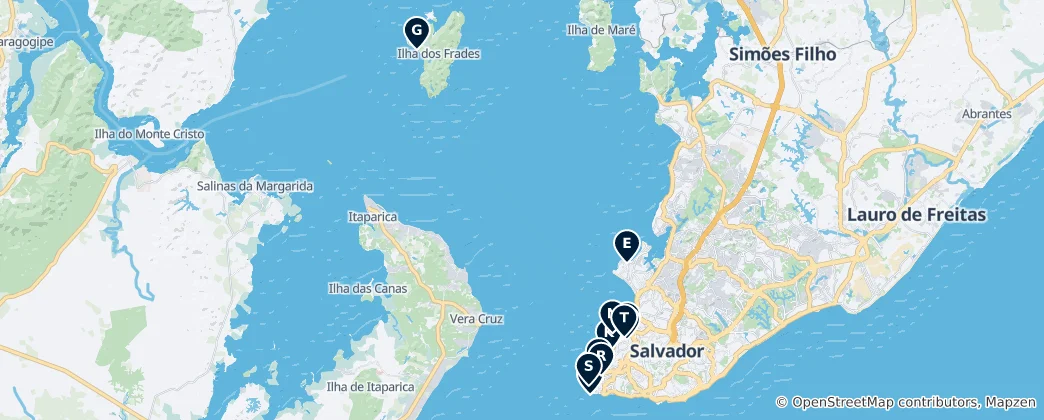 Térkép: Hidden Gems of Salvador