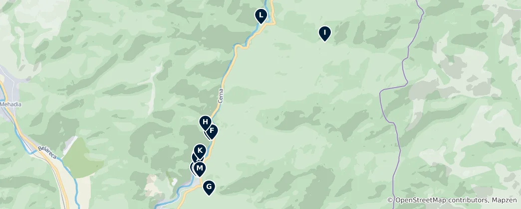 Mappa di Băile Herculane Essentials