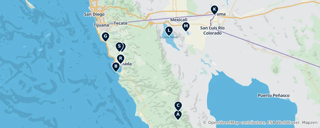 Map of Baja California's Absolute Essentials