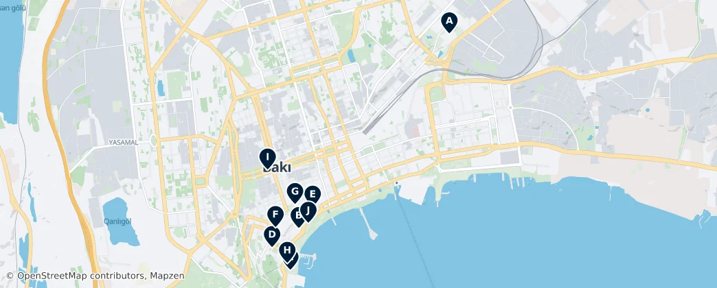 Map of Cultural Treasures of Baku
