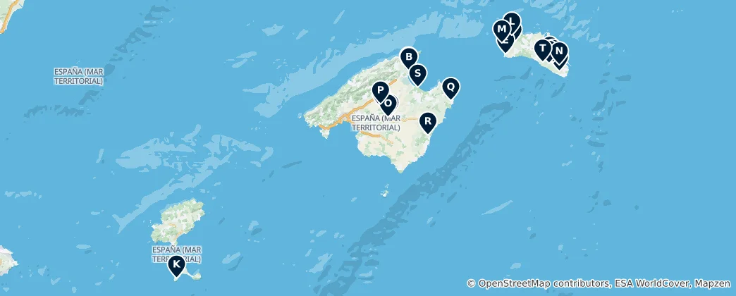 Map of Balearic Archaeological Treasures