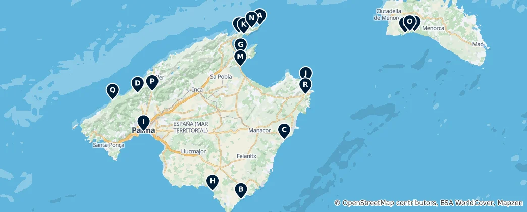 Map of Illes Balears Must-Sees