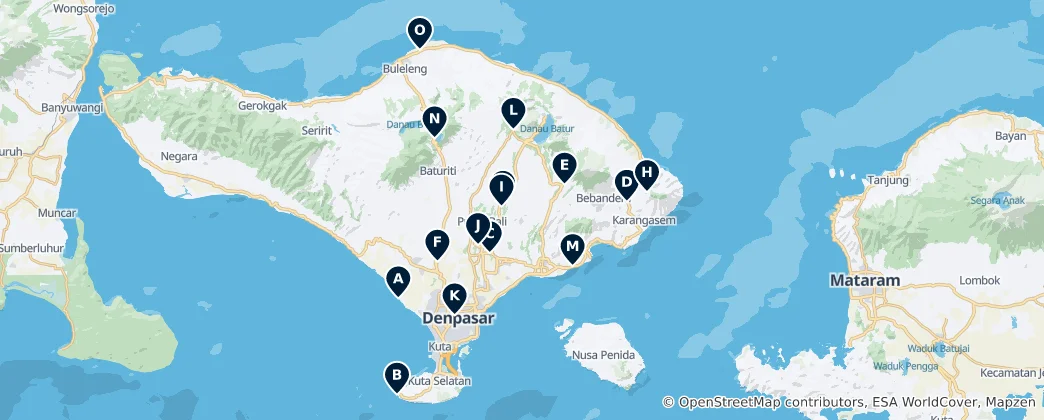 Sacred Temples of Bali Haritası