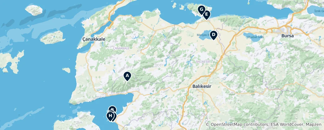 Mapa Balıkesir Essentials
