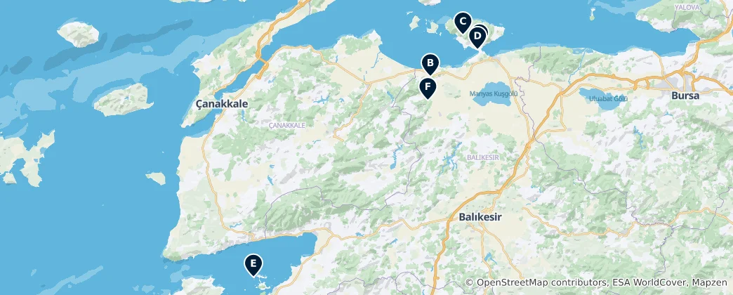 Mapa Historic Fortifications