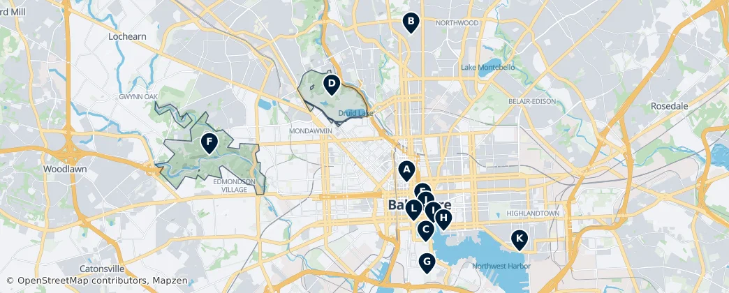 Parks & Gardens — Mapa