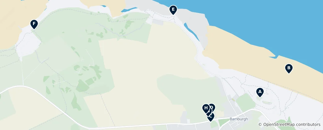 Mapa Bamburgh's Crown Jewels