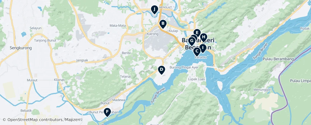 Bandar Seri Begawan Essentials — Map