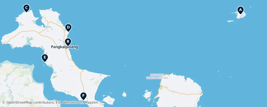 Bangka-Belitung Islands Essentials — Kaart