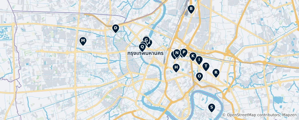 Map of Bangkok's Best Markets & Malls