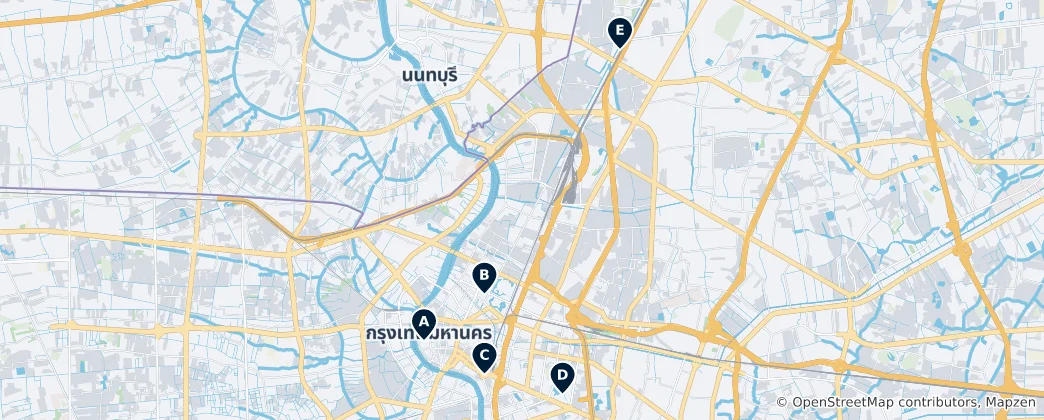 Map of Bangkok's Must-See Attractions