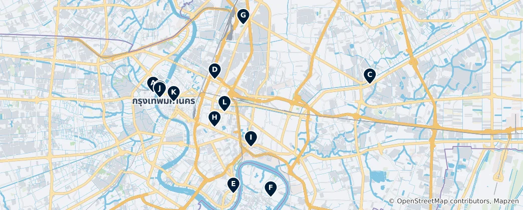 Mapa Skryté klenoty Bangkoku