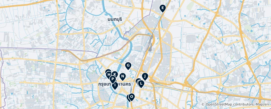 Karte von Bangkok Museen & Kunst