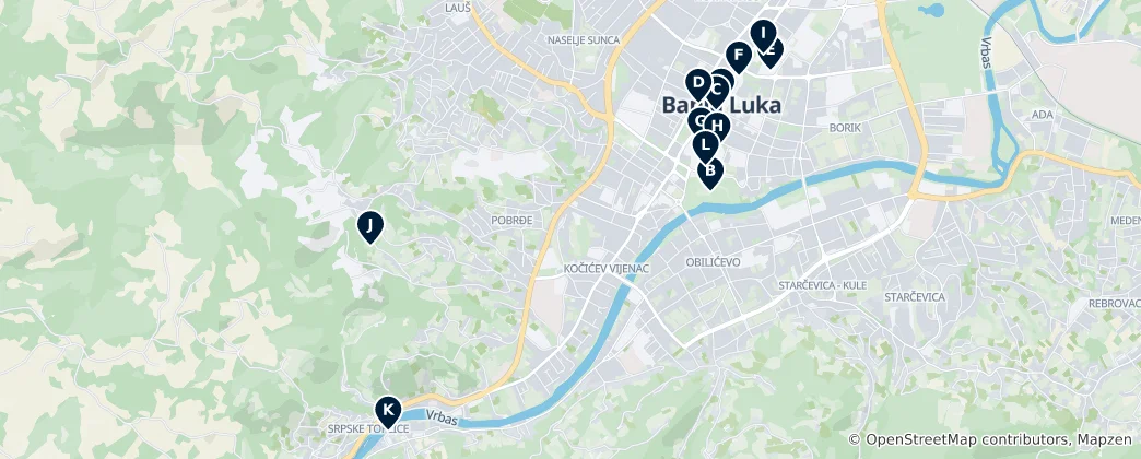 Mapa Banja Luka Essentials