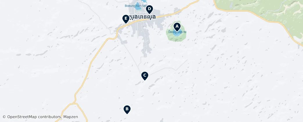 Map of Best of Ratanakiri