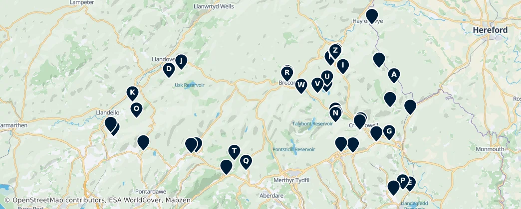 Mapa De Historic Churches and Chapels