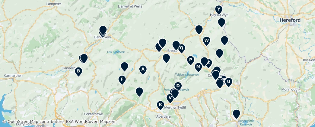 Historic Sites of Wales 地图