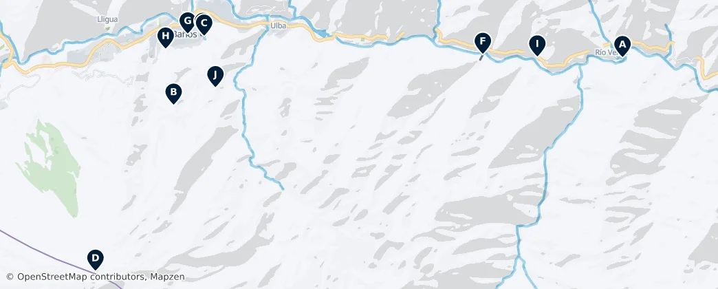 Baños de Agua Santa Essentials — Карта