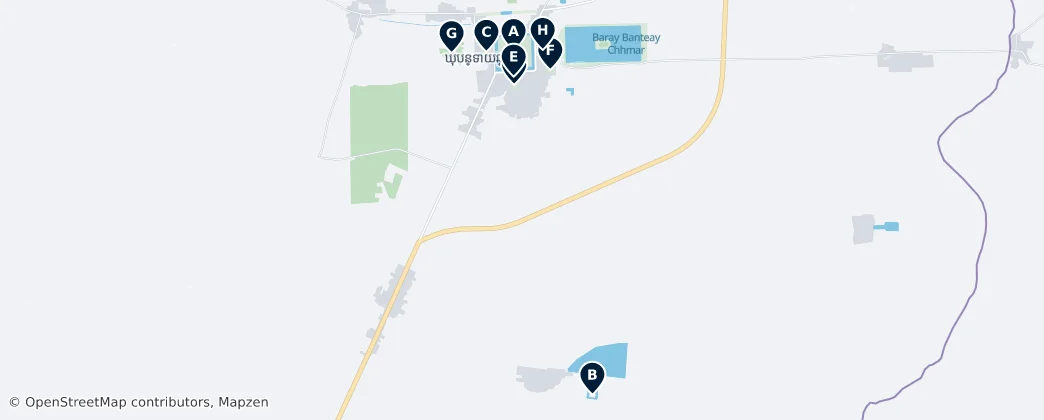 Map of Banteay Chhmar Must-See