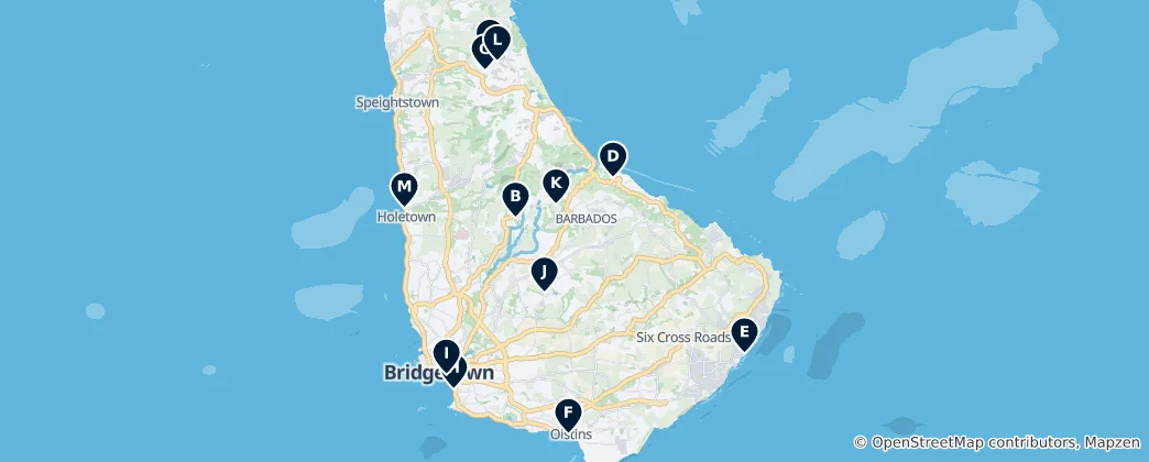 Map of Barbados Essentials