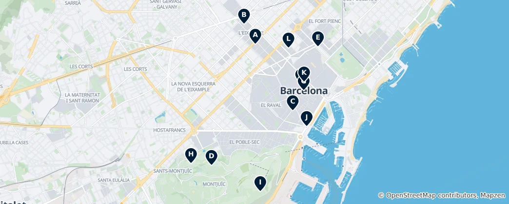 Barcelona'da Mutlaka Görülmesi Gerekenler Haritası