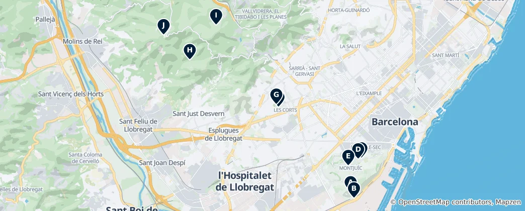 Barcelona's Hidden Gems 지도