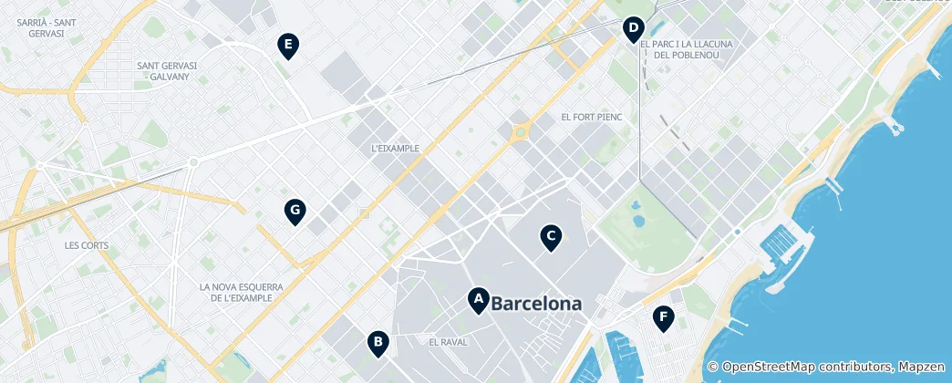 Mapa Targi i Haly Spożywcze