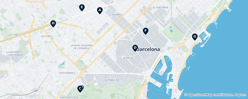 Map of Nightlife & Flamenco Highlights