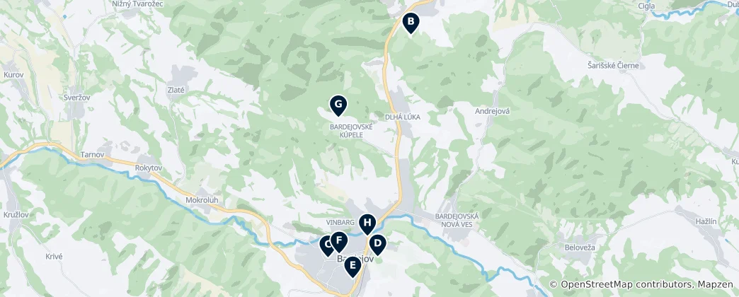 Mapa De Hidden Gems of Zborov
