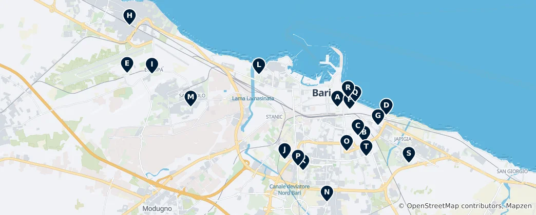 Mapa Parks and Gardens