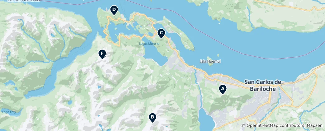 Map of Majestic Mountain Peaks