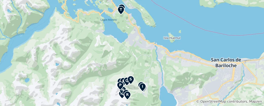 Karte von Top Ski Destinations