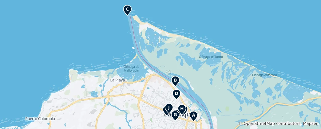 Mappa di Barranquilla Essentials