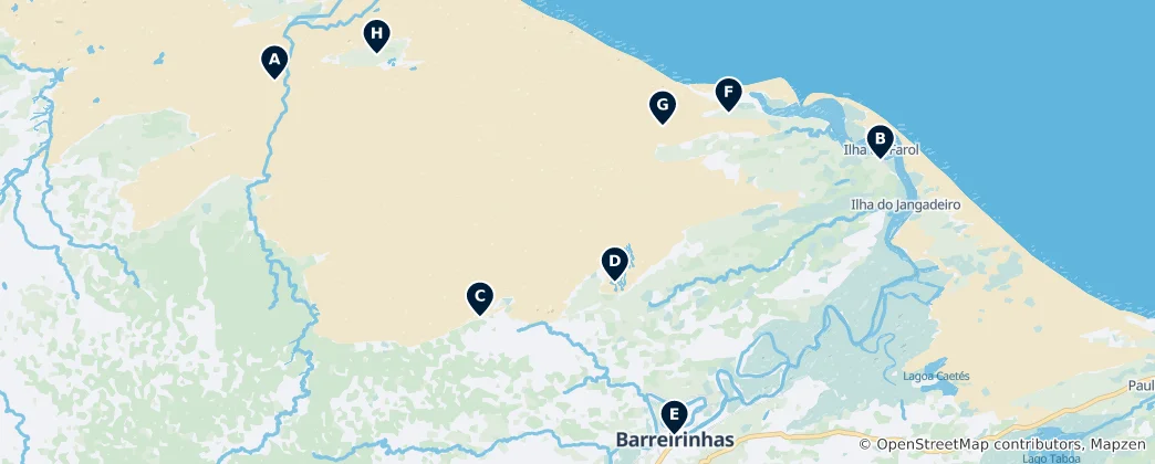 Karte von Barreirinhas Essentials