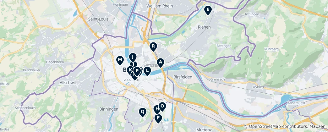 Mapa De Basel Museums & Art Centers