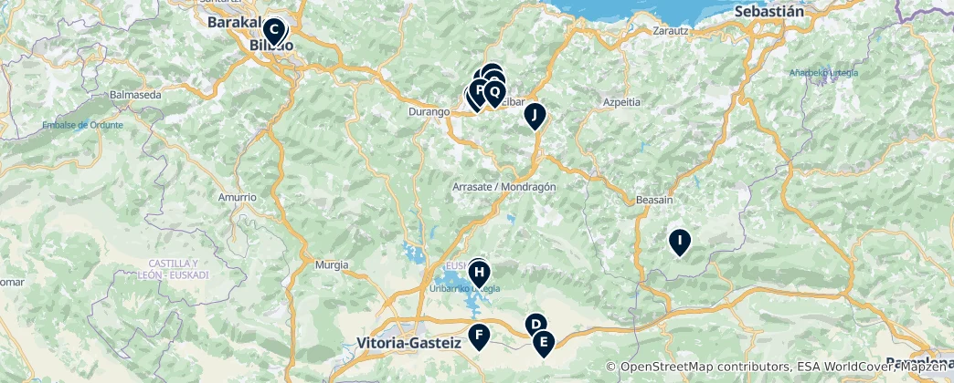 Karte von Historic Churches and Chapels