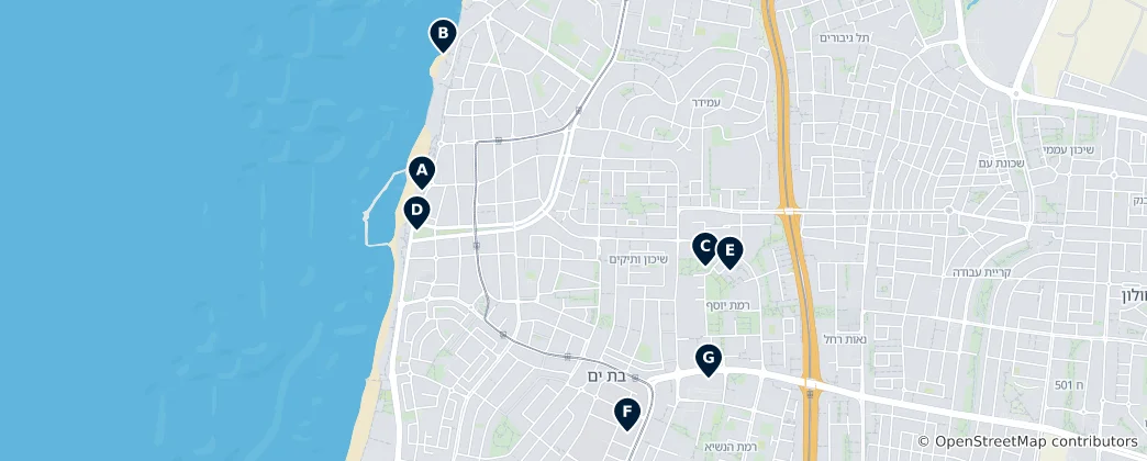 Mapa Bat Yam Essentials