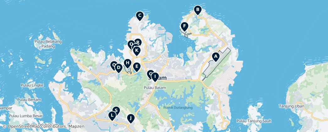 Kota Batam's Unmissable Highlights — Map