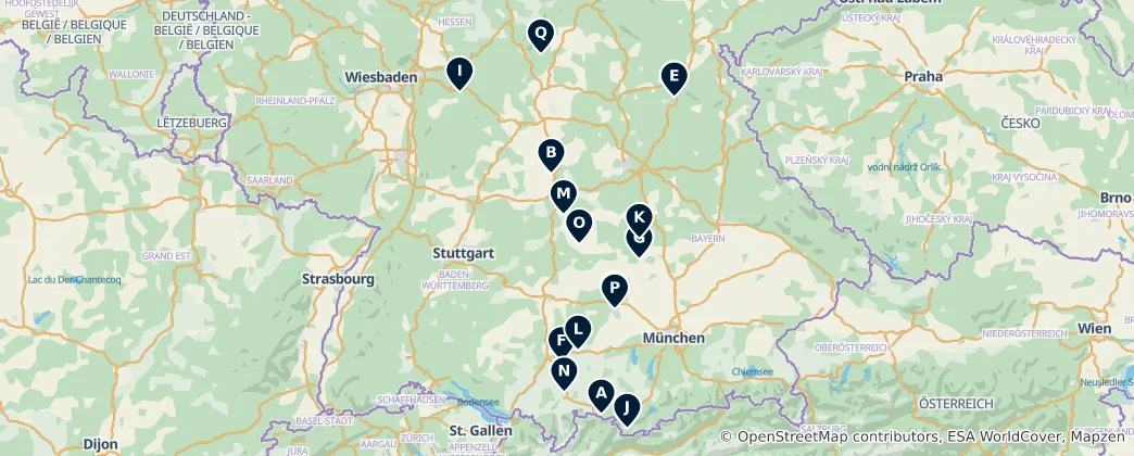 Carte de Cultural & Historic Highlights