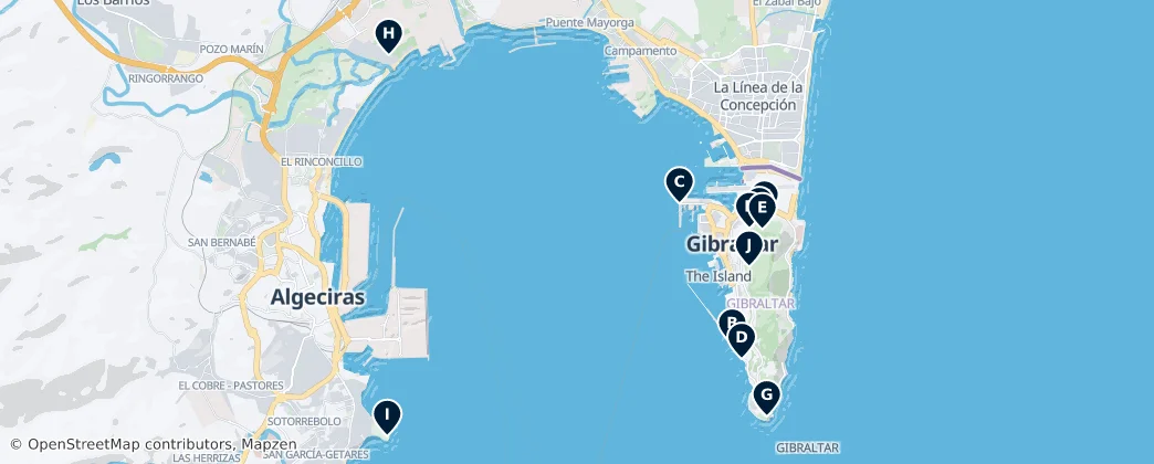 Gibraltar's Historic Defenses — mapa