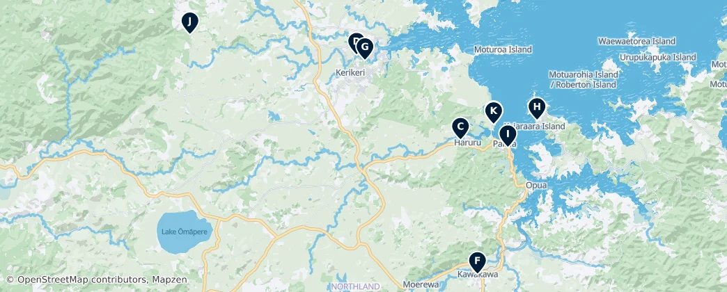 Térkép: Bay of Islands-Whangaroa Ward Essentials