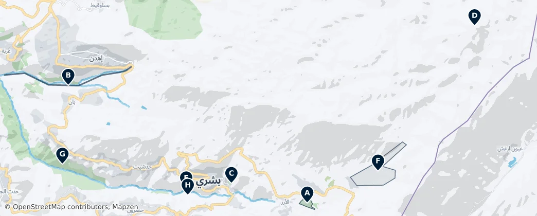 Bsharri District Essentials — Harita