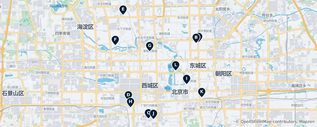 Mappa di Religious Sites in Beijing