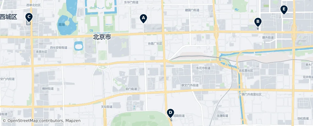 Shopping Districts & Markets — Map