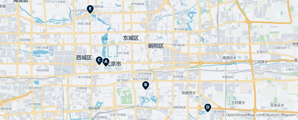 Map of Theaters and Concert Halls
