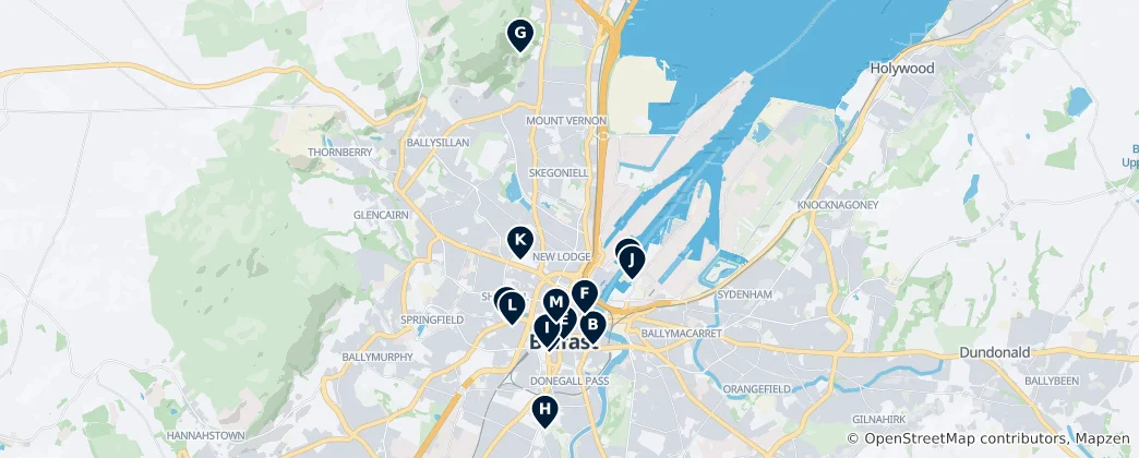 Mappa di Belfast Unmissables